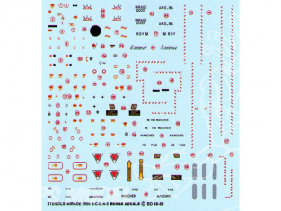 Decalques Berna decals BD48-68 STENCILS & MARKINGS MIRAGE 2000 1/48