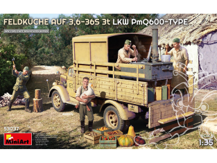 Mini Art maquette militaire 53037 Cuisine de campagne sur camion 3.6-36S 3t PmQ600-TYPE 1/35