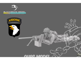 Blacksnake Model figurine ST-20-48 Soldat 101st Airborne figurine 20 Mitrailleur 1/48