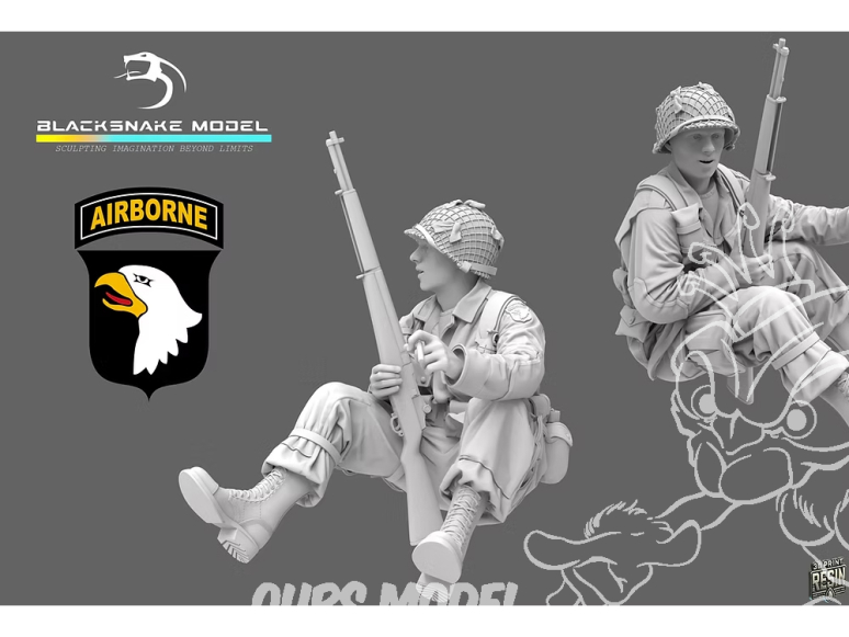 Blacksnake Model figurine ST-21-48 Soldat 101st Airborne figurine 21 1/48