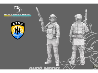 Blacksnake Model figurine UKS-02-48 Soldat Ukrainien AZOV figurine 2 1/48