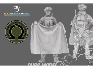 Blacksnake Model figurine UKS-08-48 Soldat Ukrainien Omega figurine 8 Opérateur des forces spéciales 1/48