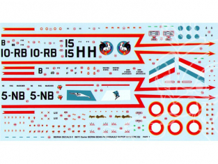 Decalques Berna decals BD48-74 DASSAULT SUPER MYSTERE B2 Partie 1 1/48