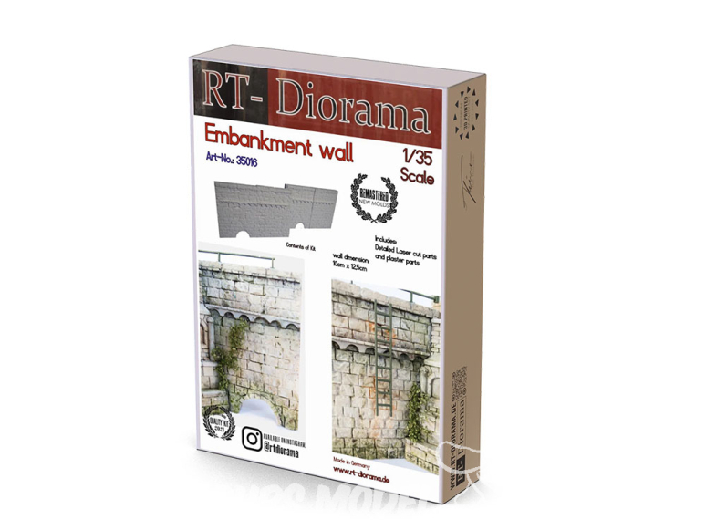 RT-Diorama 35016 Mur de remblai 1/35