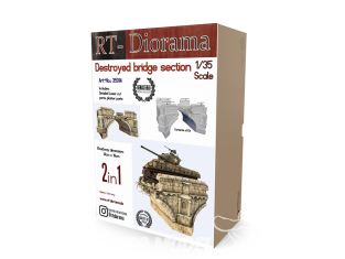 RT-Diorama 35014K Section de pont détruite char non inclus Céramique 1/35
