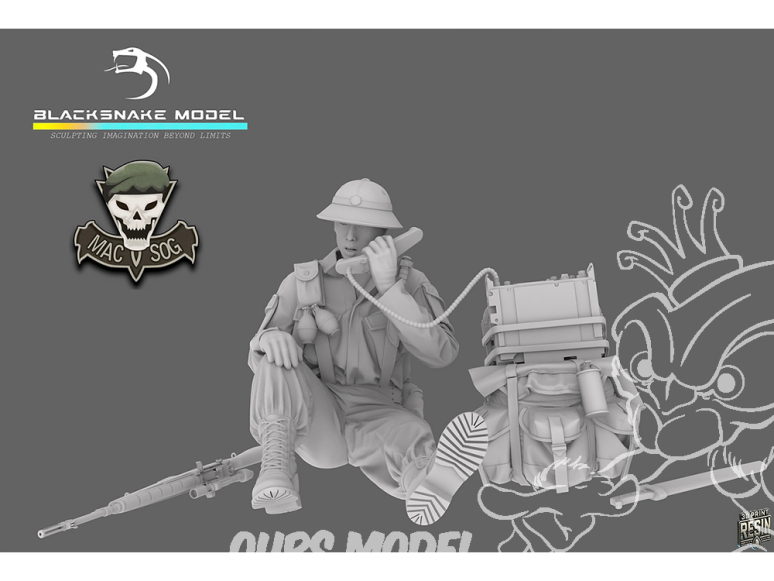 Blacksnake Model figurine SOG-13-48 Soldat MACV SOG figurine 13 1/48