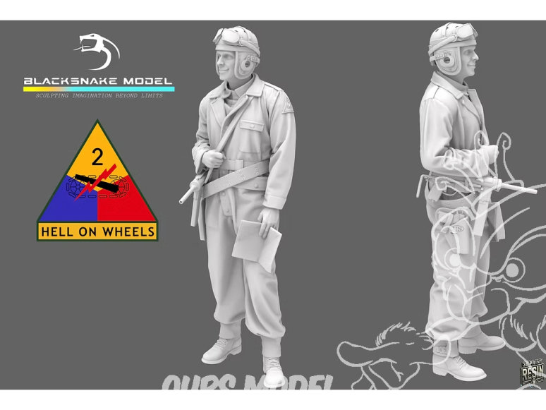 Blacksnake Model figurine CREW-03-48 Tankiste USA 03 WWII 1/48