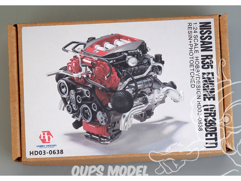 Hobby Design kit d'amélioration voiture HD03-0638 Moteur Nissan R35 GTR (VR38DETT) 1/24