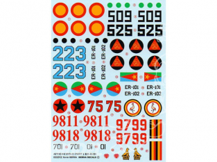 Decalques Berna decals BD48-85 MIG-21 AFRICAN AIR FORCES PARTIE 3 1/48