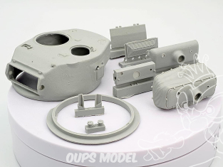 HD Models maquette HDM35198 Ensemble B Tourelle T23 acier Union Steel trappe de chargement ovale pour M4A1 76/E8 1/35