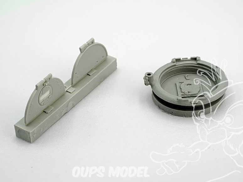 HD Models maquette HDM35199 Ensemble C : Profil corrigé, dernier type de trappe de chargeur à profil bas pour tourelle T23 1/35