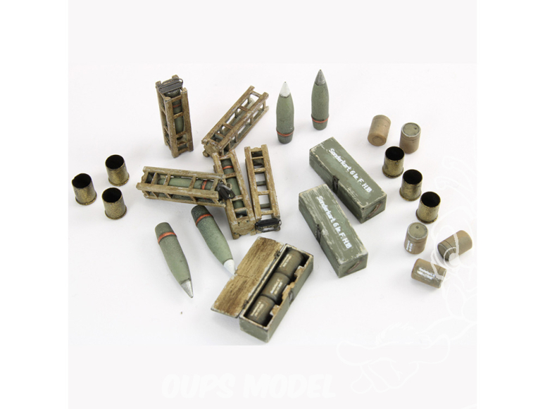HD Models maquette HDM35258 Douilles et étuis de munitions allemandes de calibre 105 mm 1/35