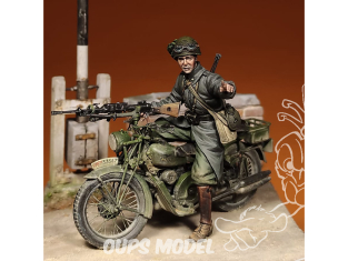 HD Models maquette HDM35120 Moto R.E. Moto Guzzi Alce 500 avec motocycliste 1/35