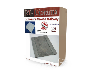 RT-Diorama 35224K Rue pavée et trotoirs Céramique 1/35