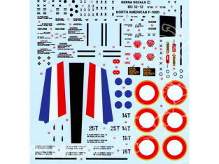 Decalques Berna decals BD32-12/13 NORTH AMERICAN F-100D 1/32