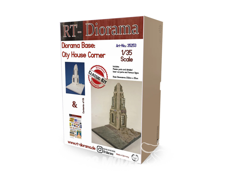 RT-Diorama 35253 Base de diorama Angle maison de ville 1/35
