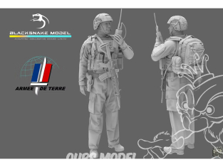 Blacksnake Model figurine FR-09-48 Soldat Français "Radio" Figurine 9 1/48