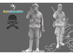 Blacksnake Model figurine Waffen-13-48 Soldat Allemand Waffen SS figurine 13 1/48