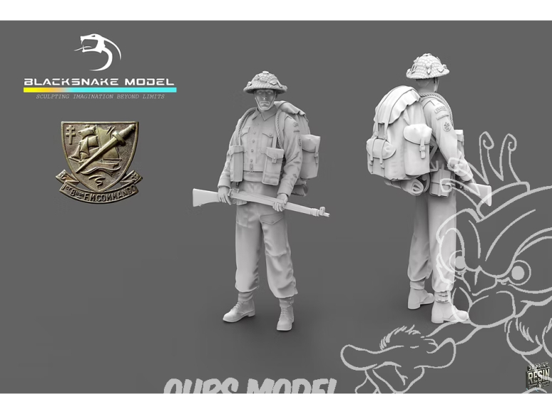 Blacksnake Model figurine K-01-16 Soldat commando Kieffer 1 Fusilier 1/16