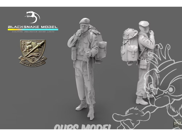 Blacksnake Model figurine K-02-16 Soldat commando Kieffer 2 Fusilier 1/16