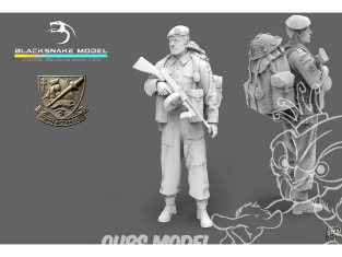 Blacksnake Model figurine K-04-16 Soldat commando Kieffer figurine 4 Fusilier 1/16