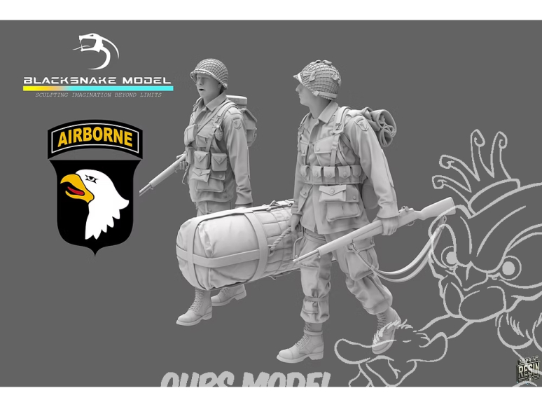 Blacksnake Model figurine ST-10/11-16 Soldat 101st Airborne figurines 10 & 11 1/16
