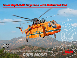 Icm maquette helicoptére 53059 Sikorsky S-64E Skycrane avec nacelle universelle 1/35