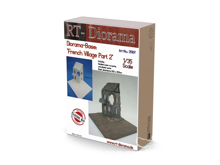 RT-Diorama 35167 Base de diorama Village français, partie 2 platre 1/35