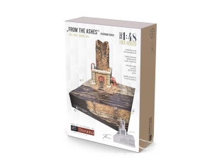 RT-Diorama 48020 Socle de diorama Cheminée d'usine en ruine 1/48