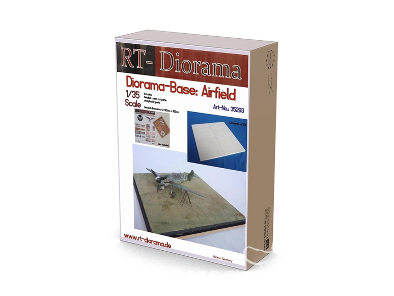 RT-Diorama 35293 Plaques de béton pour aérodrome platre 1/35