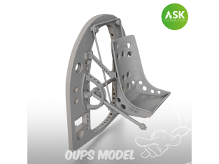 ASK Art Scale Kit accessoire A48053 Cloison A6M avec siège en position basse Tamiya 1/48