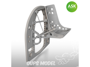 ASK Art Scale Kit accessoire A48055 Cloison A6M avec siège en position haute Tamiya 1/48