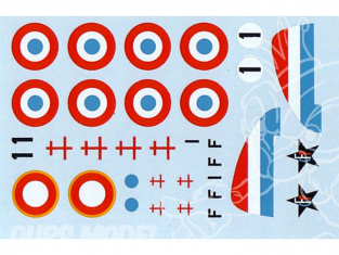 Decalques Berna decals BD72-01 DEWOITINE D.520 Groupe Doret 1/72