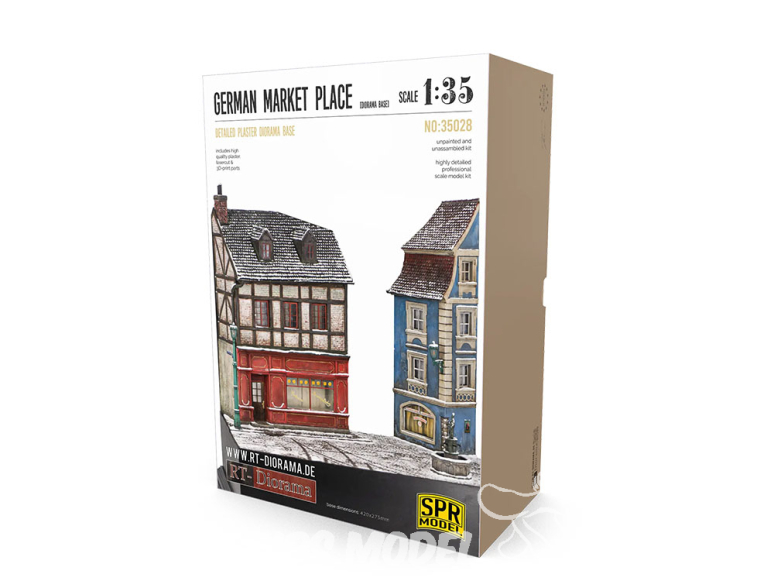 RT-Diorama 35028 Base du diorama Place du marché allemande 1/35