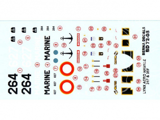 Decalques Berna decals BD72-08 Westland Lynx 1/72