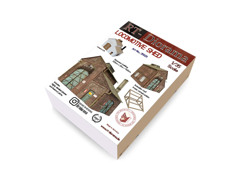 RT-Diorama 35020 Base de diorama Remise à locomotives 1/35