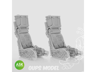 ASK Art Scale Kit accessoire A48063 Sièges éjectable SJU-17 sans harnais x2 F/A-18F - EA-18G Meng 1/48