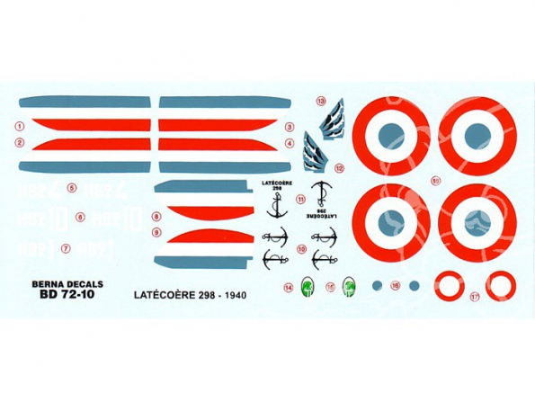 Decalques Berna decals BD72-10 LATECOERE 298 1/72