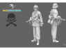 Blacksnake Model figurine Waffen-03-16 Soldat Allemand Waffen SS figurine 3 1/16