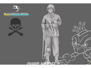 Blacksnake Model figurine Waffen-14-16 Soldat Allemand Waffen SS figurine 14 1/16