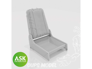 ASK Art Scale Kit accessoire A32024 Messerschmitt P.1101 Siège (type Me 262) sans Harnais Das Werk 1/32