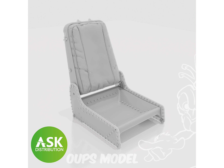 ASK Art Scale Kit accessoire A32024 Messerschmitt P.1101 Siège (type Me 262) sans Harnais Das Werk 1/32
