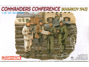 Dragon maquette militaire 6144 Commandants Allemands en conference Kharkov 1943 1/35