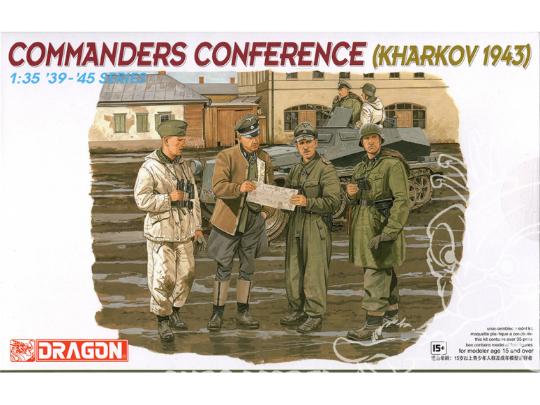 Dragon maquette militaire 6144 Commandants Allemands en conference Kharkov 1943 1/35