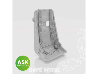ASK Art Scale Kit accessoire A32026 Messerschmitt P.1101 Siège (type Me 163) avec Harnais Das Werk 1/32