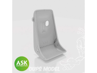 ASK Art Scale Kit accessoire A32027 Messerschmitt P.1101 Siège (type Me 163) sans Harnais Das Werk 1/32