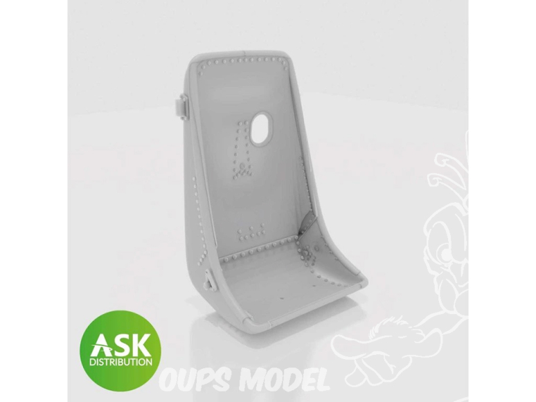 ASK Art Scale Kit accessoire A32027 Messerschmitt P.1101 Siège (type Me 163) sans Harnais Das Werk 1/32