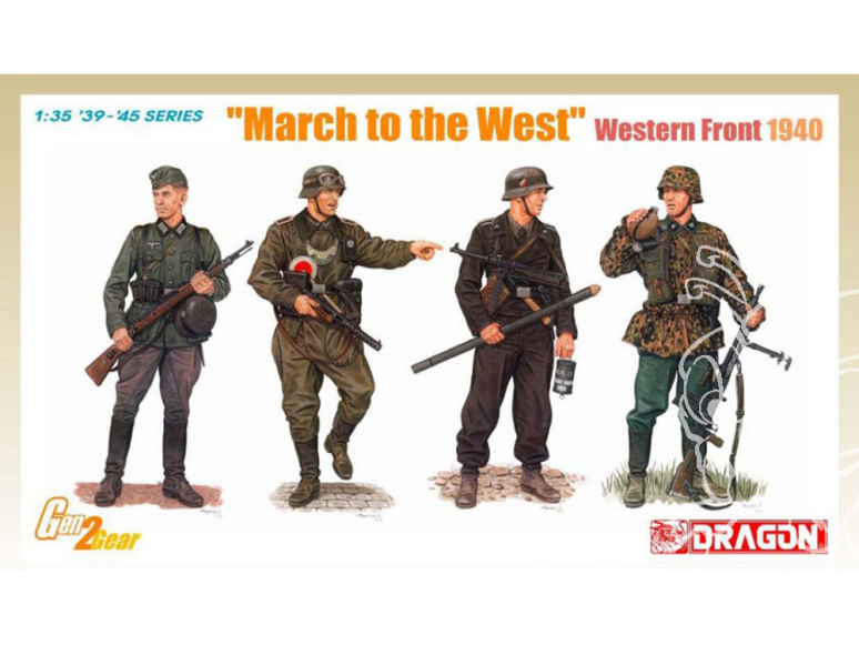 DRAGON maquette militaire 6703 Marche vers l'Ouest Front Ouest 1940 1/35