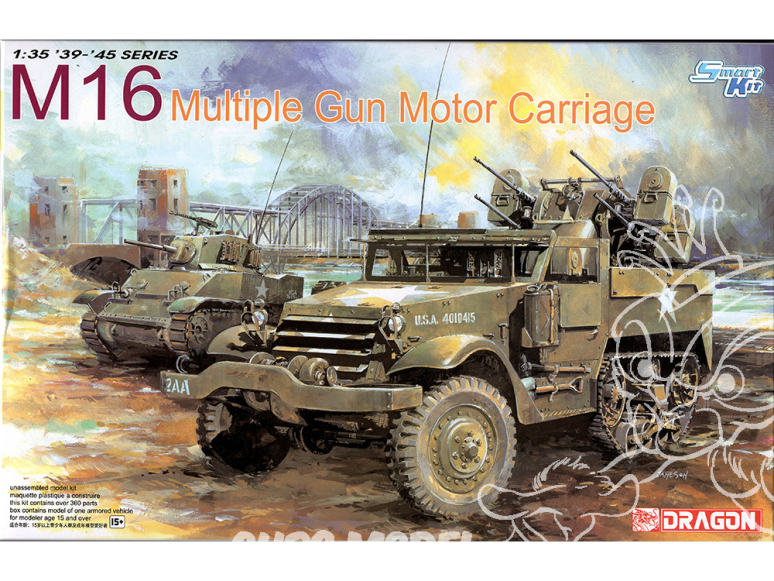 Dragon maquette militaire 6381 M16 Multiple Gun Motor Carriage 1/35