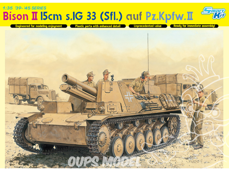 DRAGON maquette militaire 6440 Bison II 15cm s.1G 33 (Sf1.) auf Pz.Kpfw.II 1/35